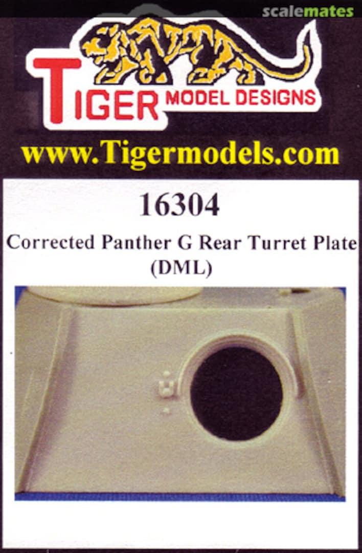 Boxart Corrected Panther G Rear Turret Plate 16304 Tiger Models