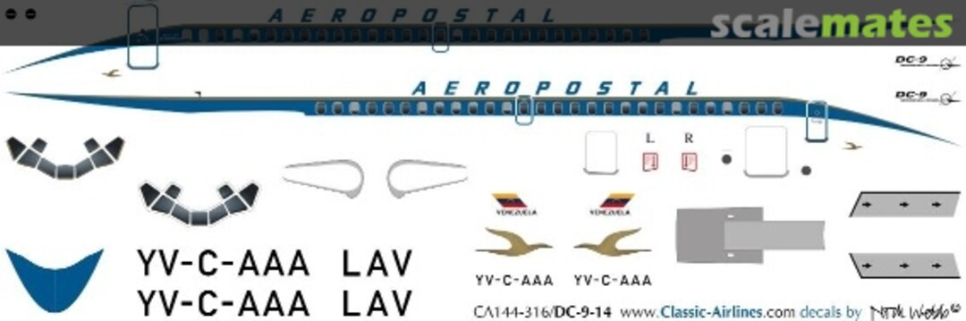 Boxart Aeropostal/LAV (delivery) DC-9-14 CA144-317 Classic Airlines