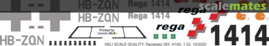 Boxart H145 / EC 145T2 - REGA - HB-ZQN Decal 288 Heli Scale Quality