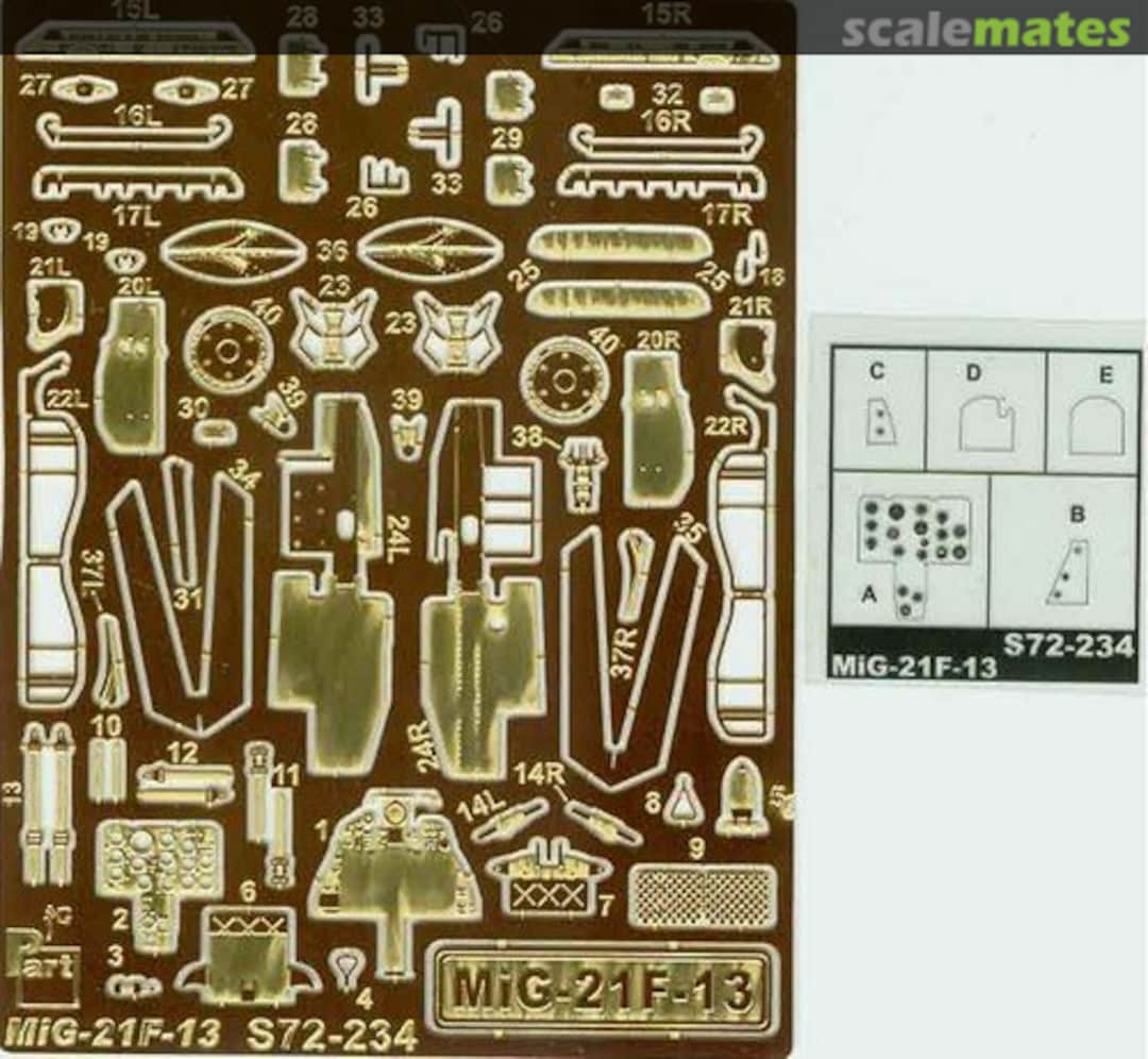 Boxart MiG-21F-13 S72-234 Part