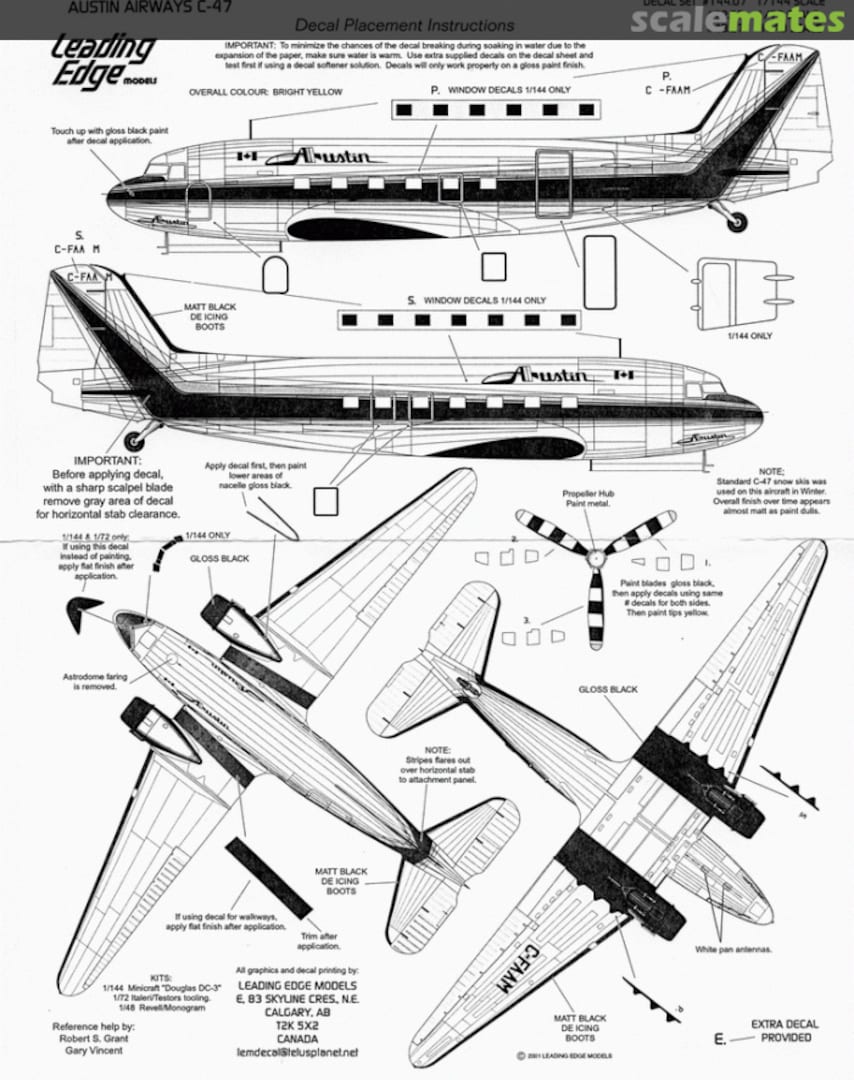 Contents Austin Airways C-47 72.27 Leading Edge