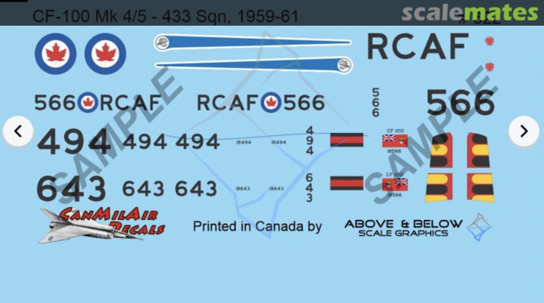 Boxart Avro CF-100 Canuck Mk.5-433 Sqn 622 CanMilAir