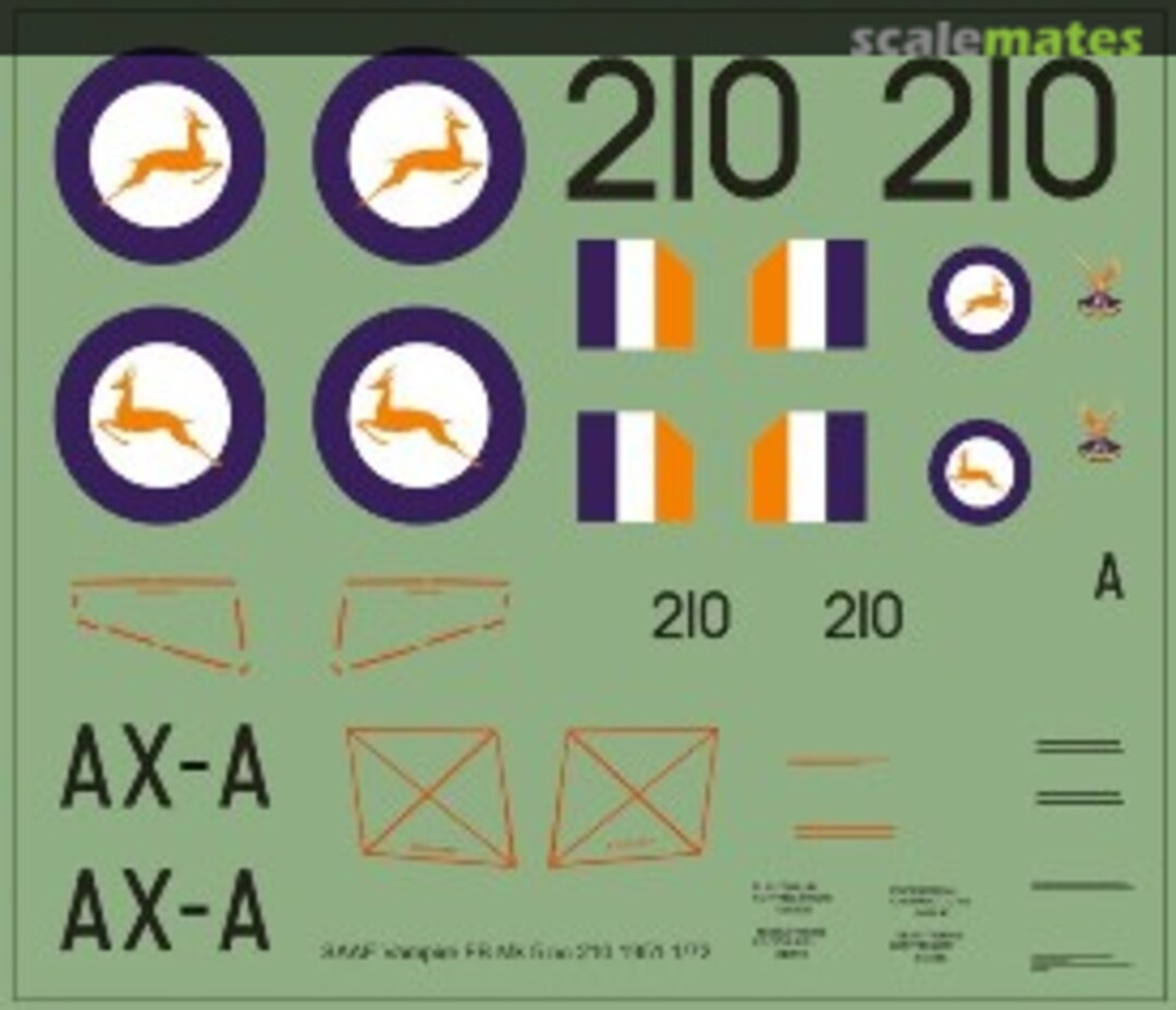 Boxart SAAF Vampire FB Mk.5 (Springbok Roundels) MAV-720239 MAV Decals