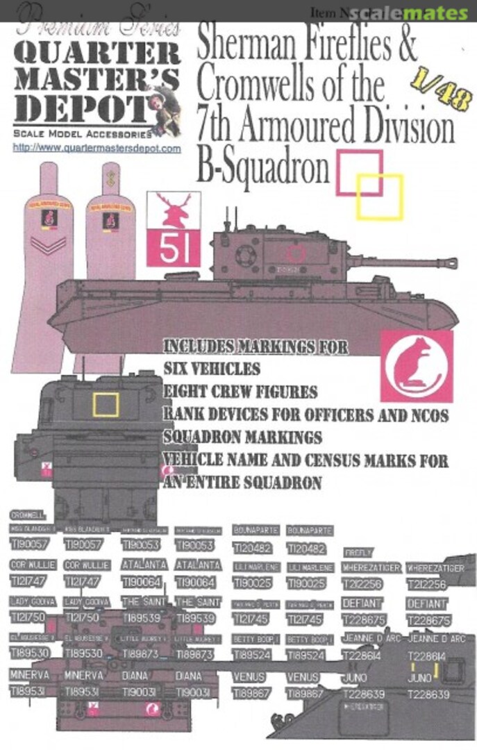 Boxart Sherman Fireflies & Cromwells of the 7th Armoured Division 48024 Quartermaster's Depot