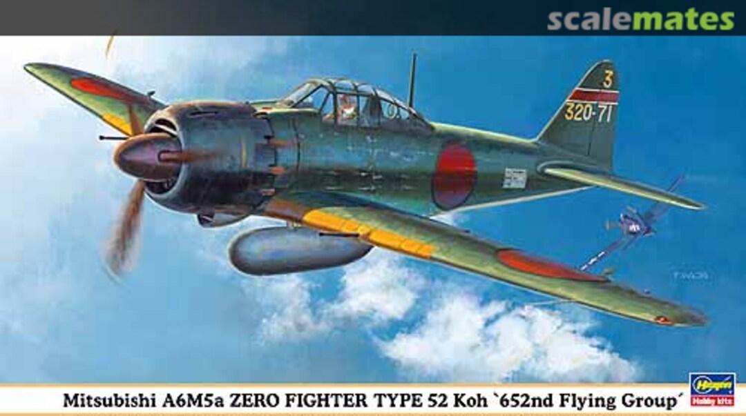 Boxart Mitsubishi A6M5a Zero Fighter Type 52 Koh `652nd Flying Group´ 09864 Hasegawa