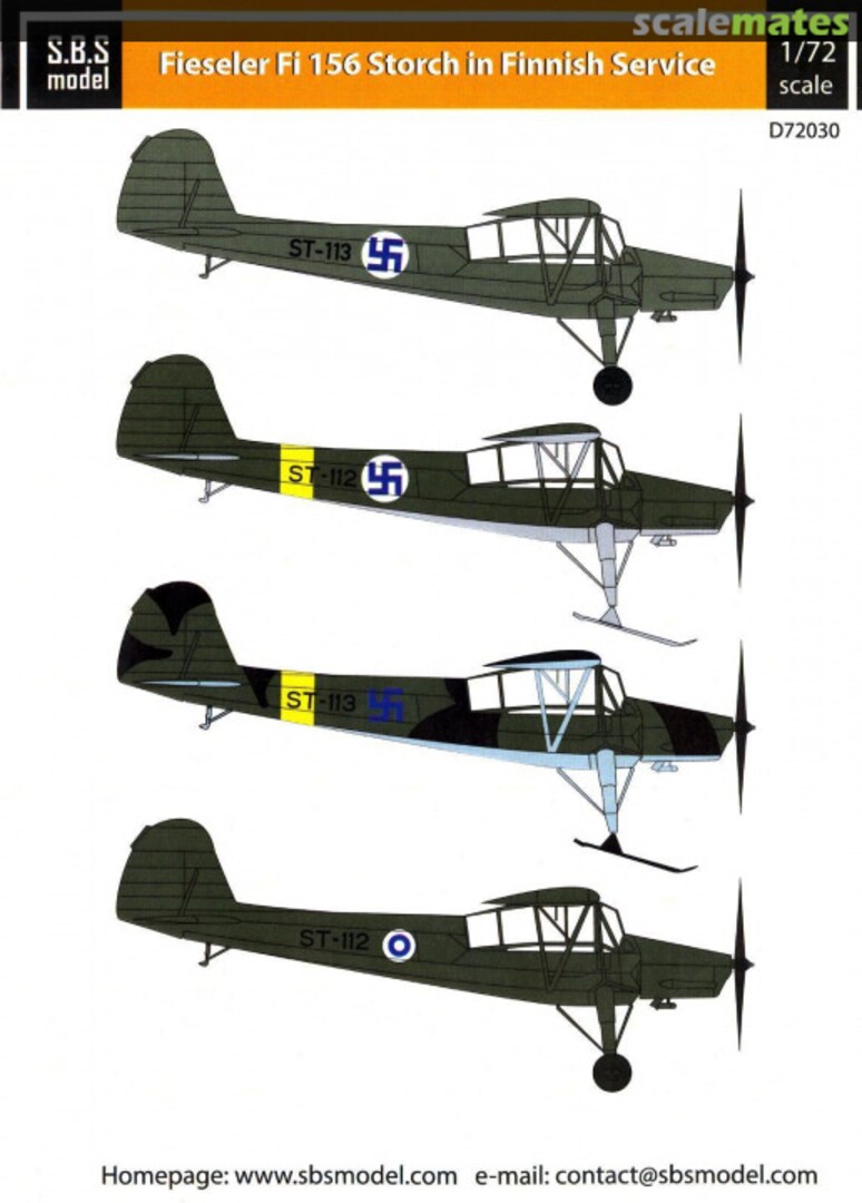 Boxart Fieseler Fi 156 Storch D72030 SBS Model