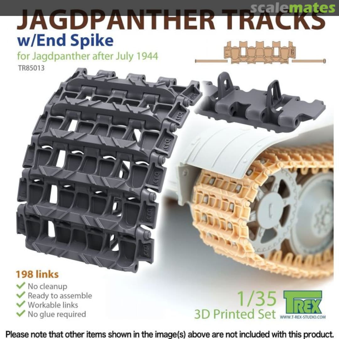 Boxart WWII Movable Tracks for German Jagdpanther Tanks (with End Spikes) TR85013 T-Rex Studio