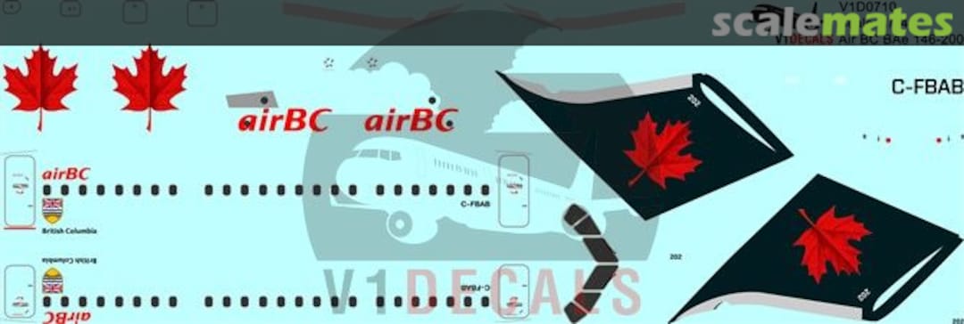 Boxart Air BC BAe Avro 146-200 - RJ-85 V1D0710-144 V1 Decals