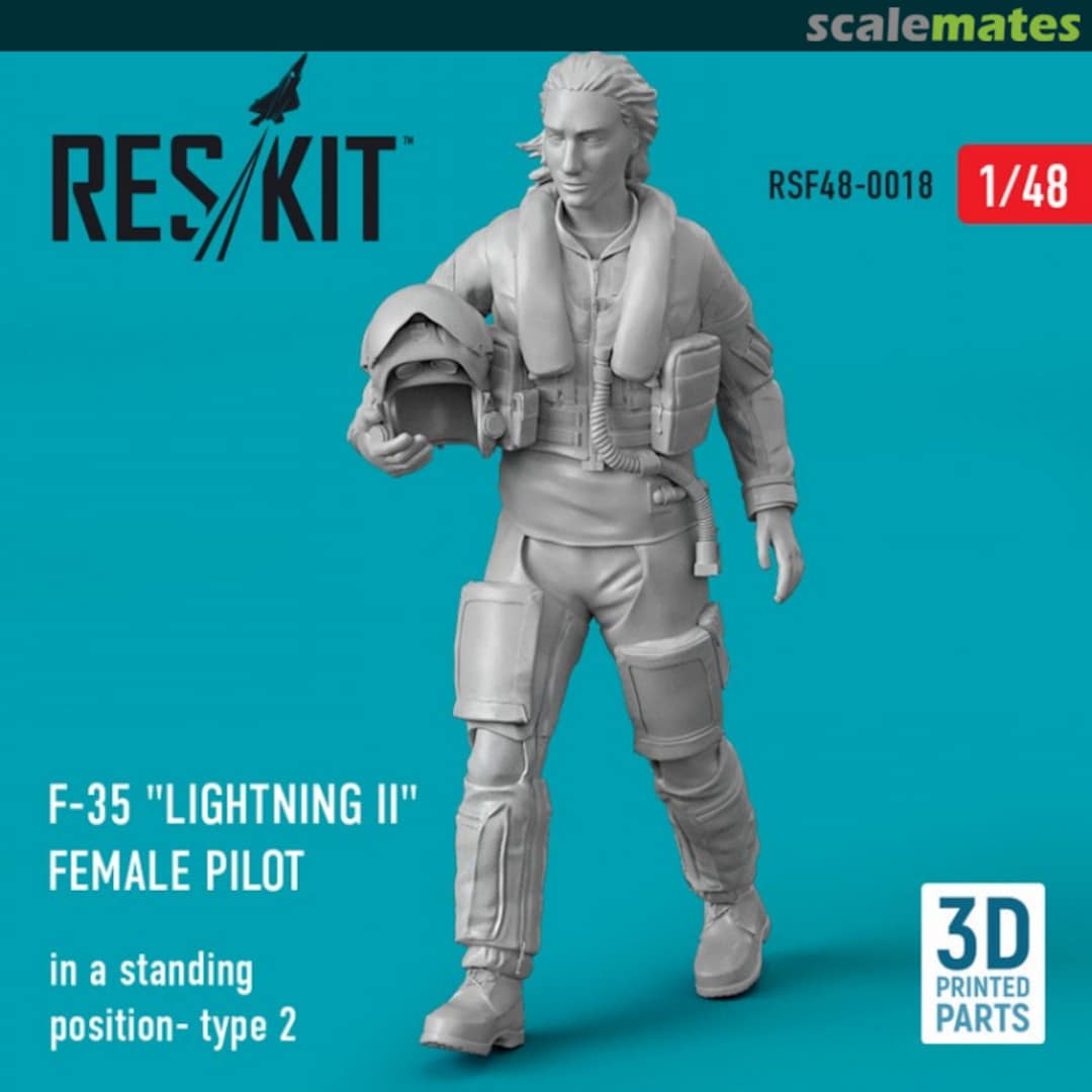 Boxart F-35 Lightning II female pilot RSF48-0018 ResKit