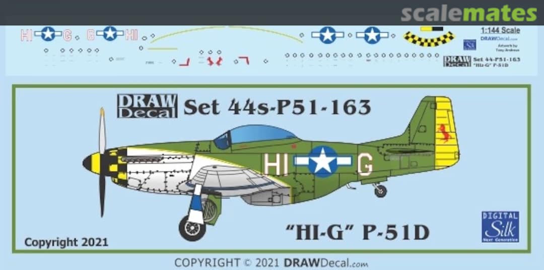 Boxart “HI-G” P-51D 44-P51-163 Draw Decal