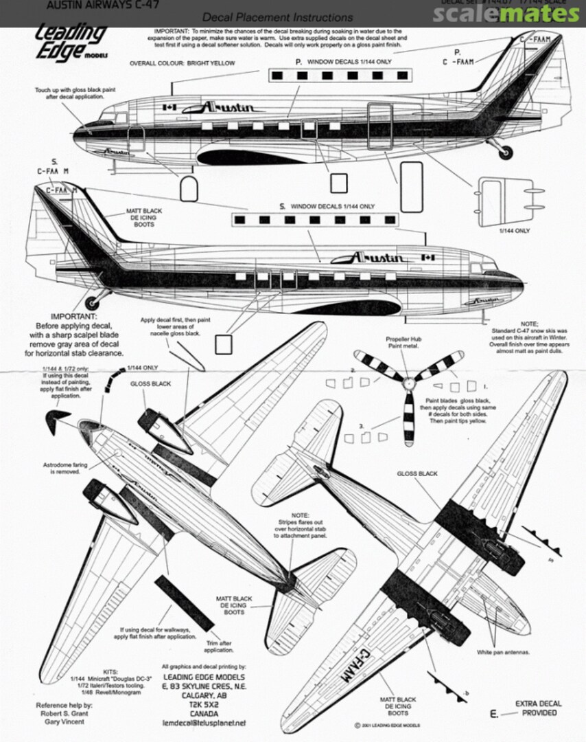 Contents Austin Airways C-47 48.27 Leading Edge