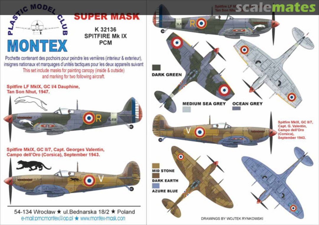 Boxart Spitfire Mk IX "French" K32136 Montex