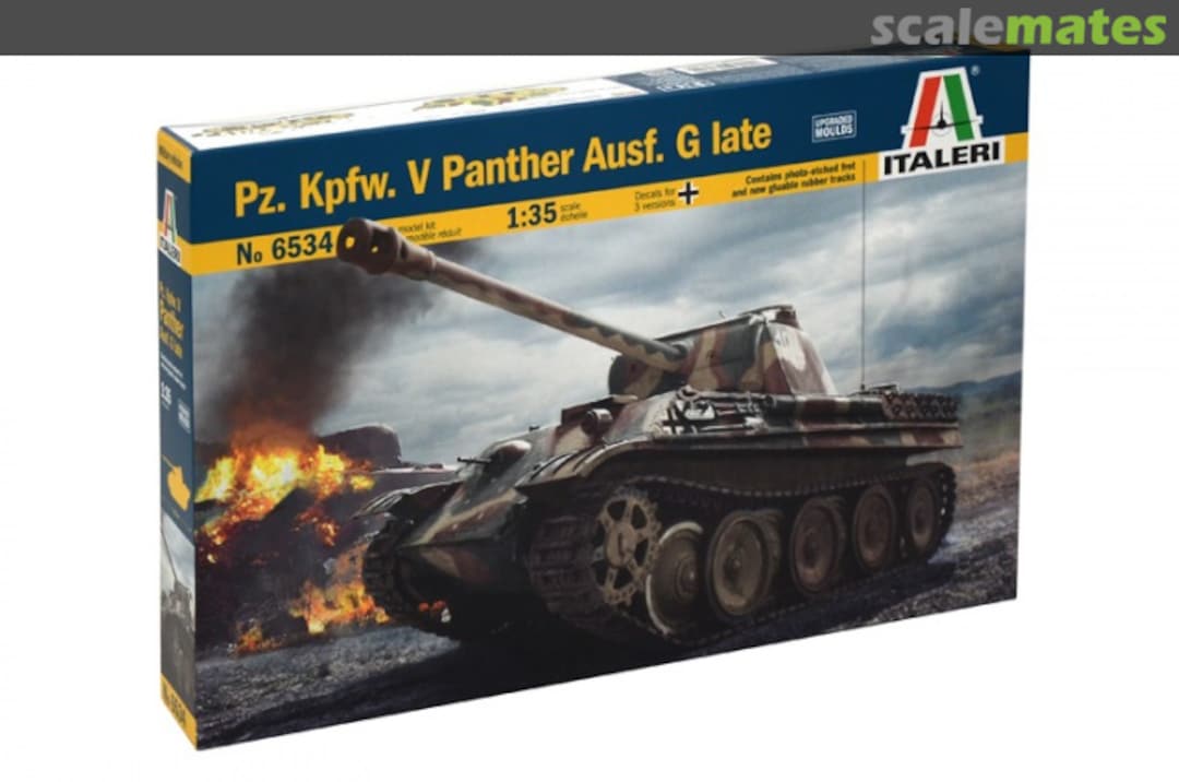 Boxart Pz. Kpfw. V Panther Ausf. G late 6534 Italeri