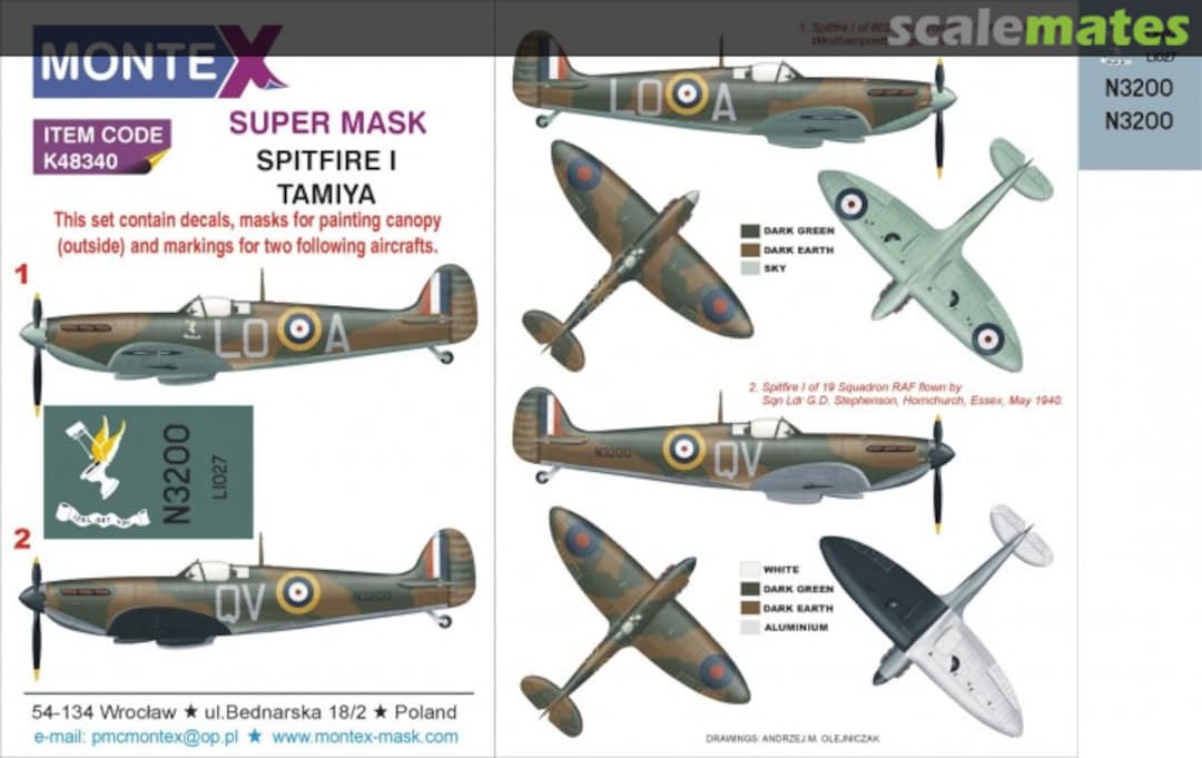 Boxart Spitfire Mk.I K48340 Montex