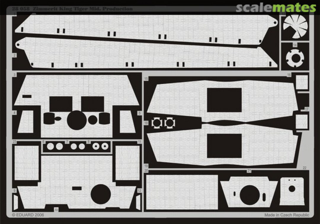 Boxart Zimmerit King Tiger Mid. Production 28058 Eduard