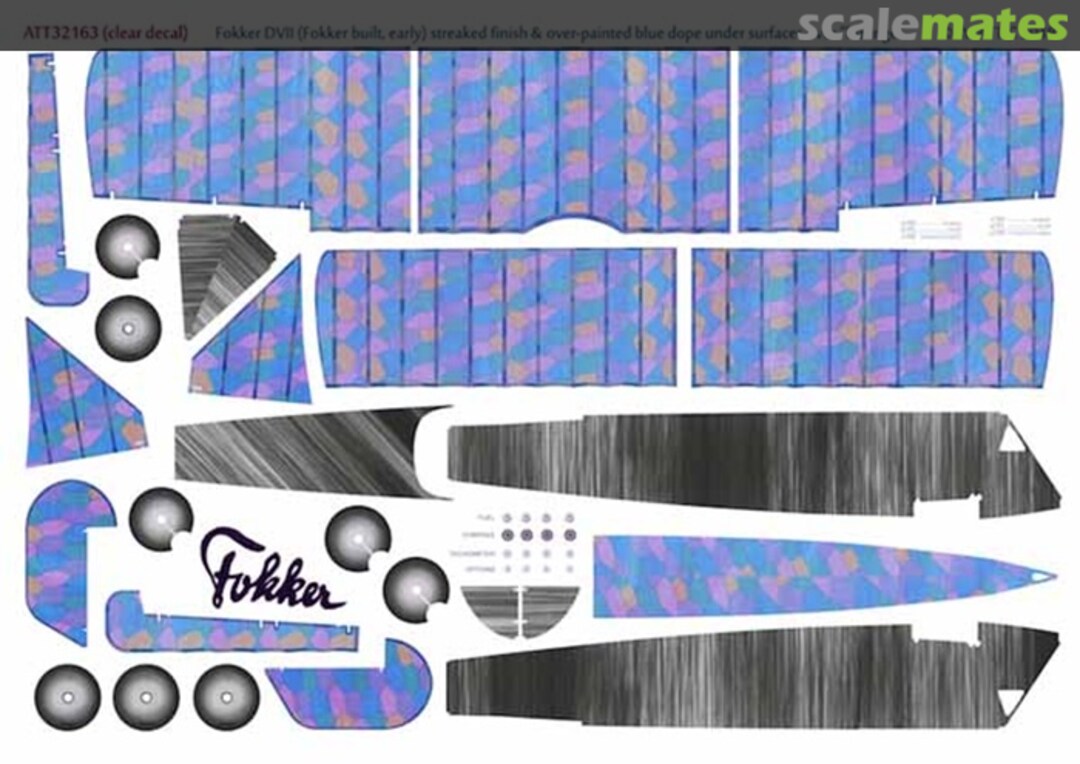 Boxart Fokker D.VII (Fokker built, early) streaked finish ATT32163 Aviattic