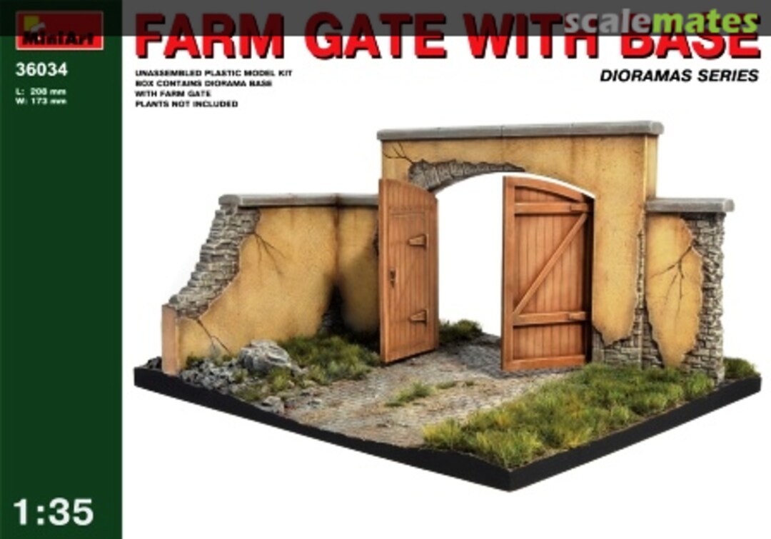 Boxart Farm Gate With Base 36034 MiniArt