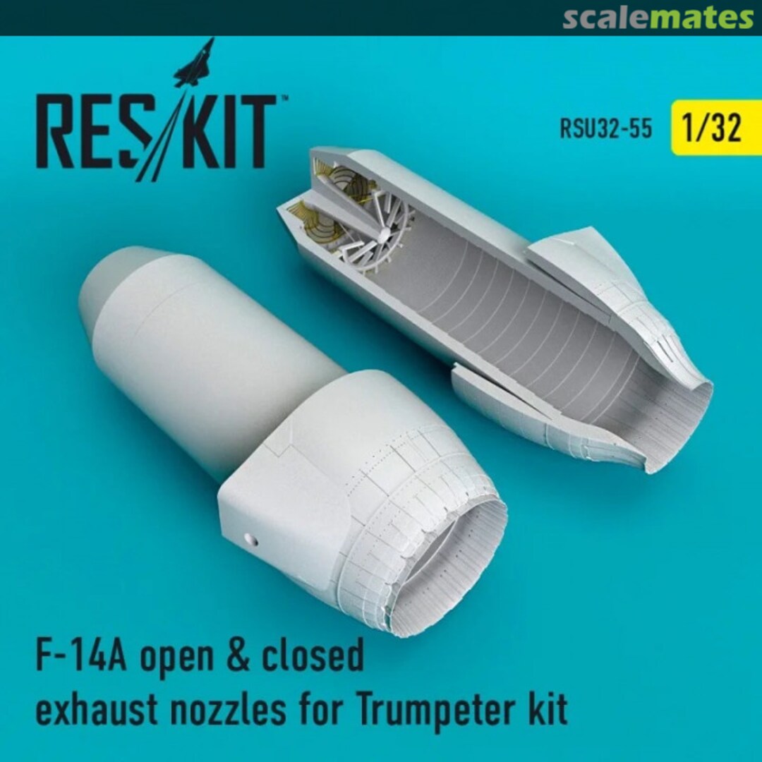 Boxart F-14A open & closed exhaust nozzles RSU32-0055 ResKit