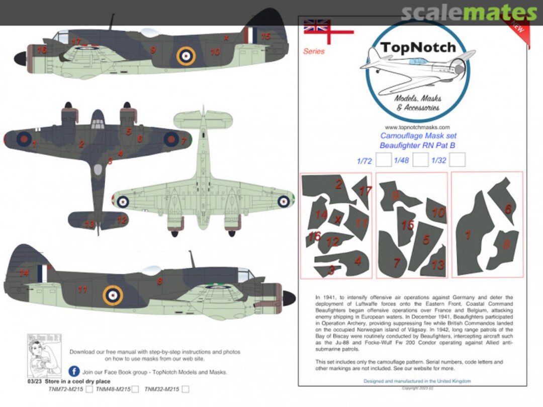 Boxart Bristol Beaufighter Royal Navy Pattern B TNM72-M215 TopNotch