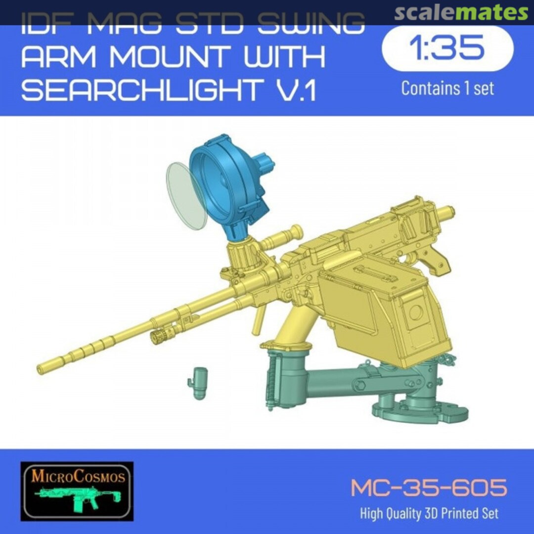 Boxart IDF MAG Std Swing arm mount with searchlight v.1 (lowered version) MC-35-605 3D MicroCosmos