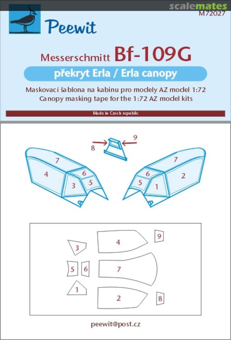 Boxart Messerschitt Bf 109G - 'Erla' type M72027 Peewit