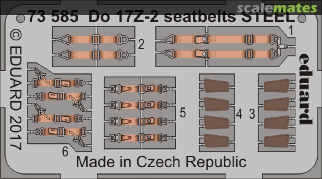 Boxart Do 17Z-2 seatbelts STEEL 73585 Eduard