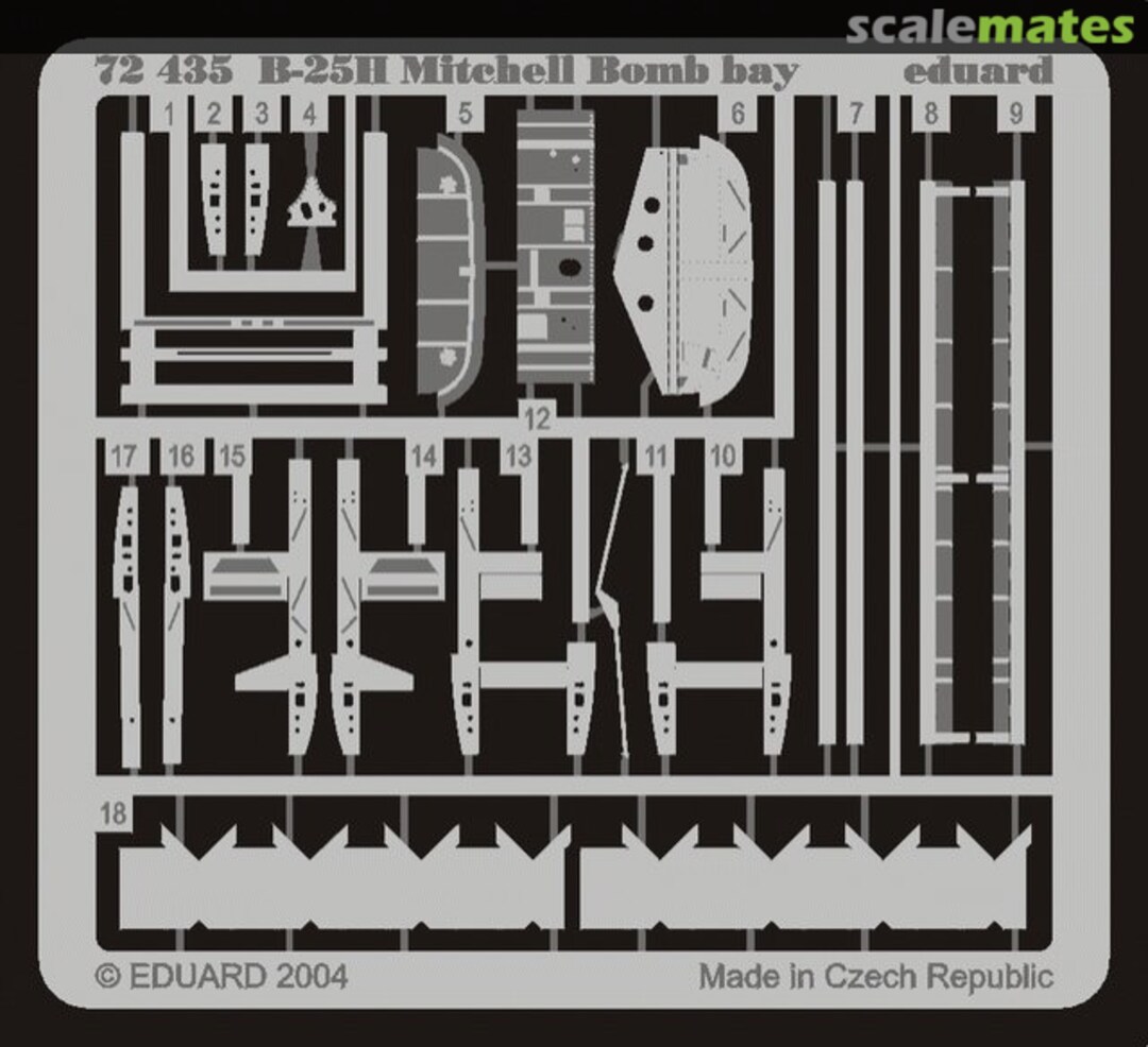 Boxart B-25H bomb bay 72435 Eduard