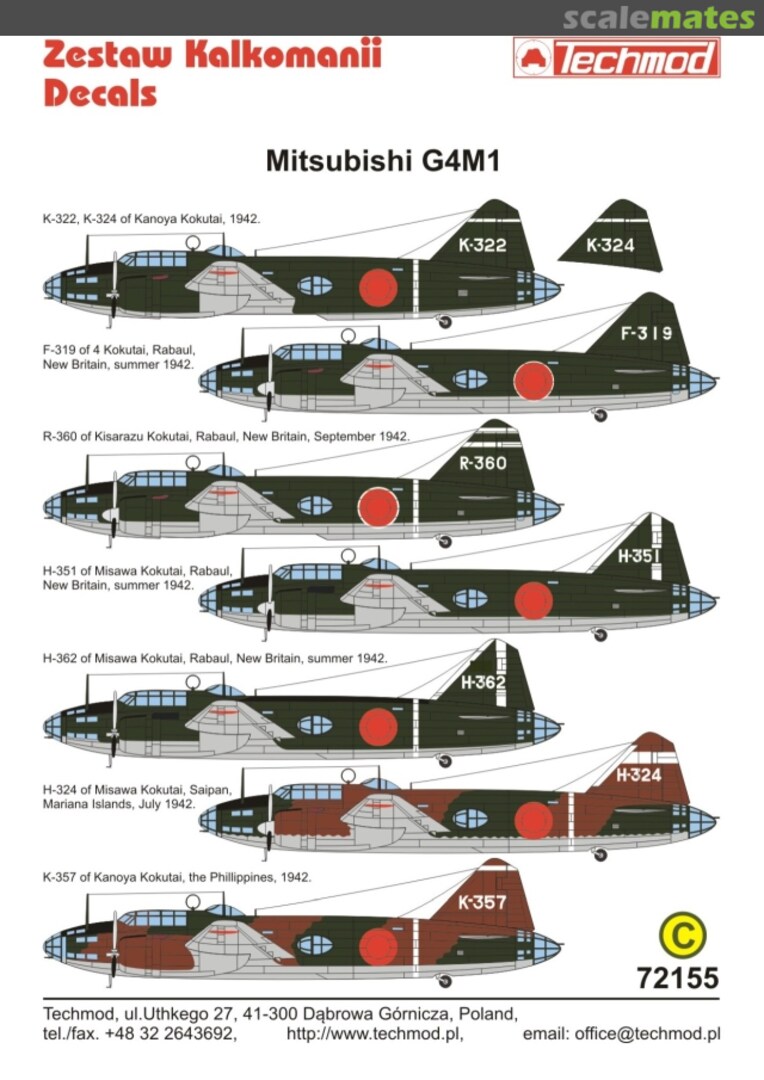 Boxart G4M1 Betty 72155 Techmod