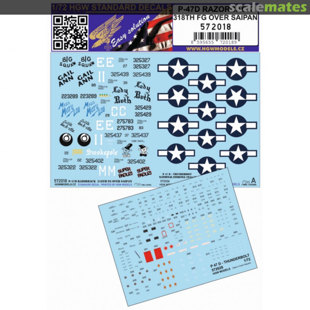 Contents P-47D Razorback: 318th FG Over Saipan 572018 HGW Models