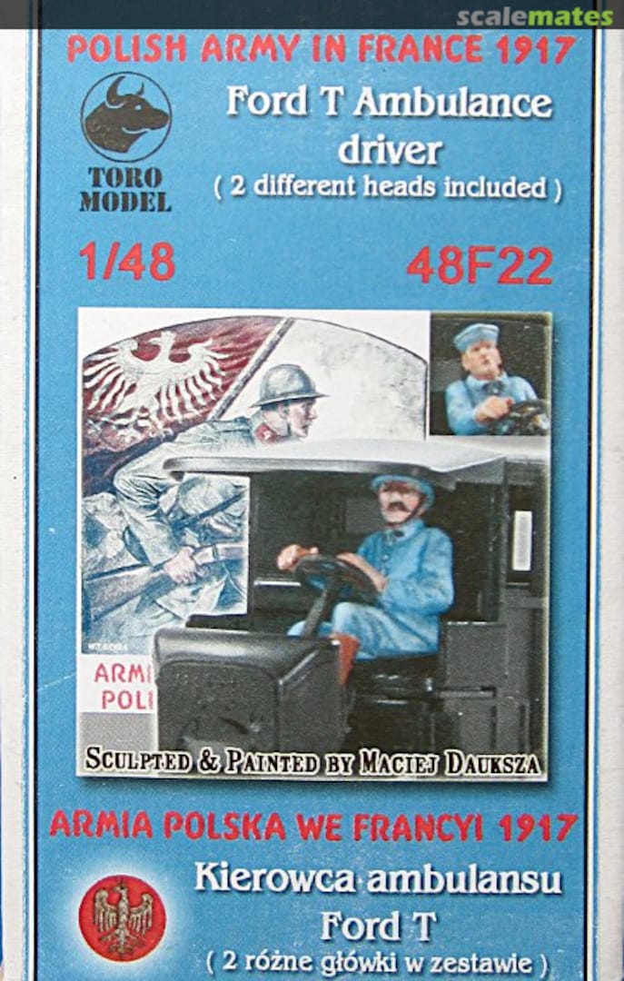 Boxart Ford T ambulance driver 48F22 ToRo Model