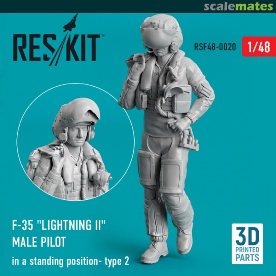 Boxart F-35 Lightning II male pilot RSF48-0020 ResKit