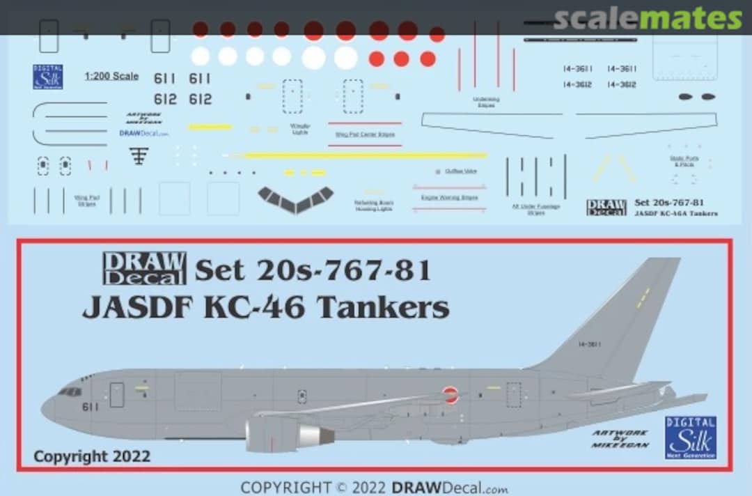 Boxart JASDF KC-46A Tankers 20-767-81 Draw Decal