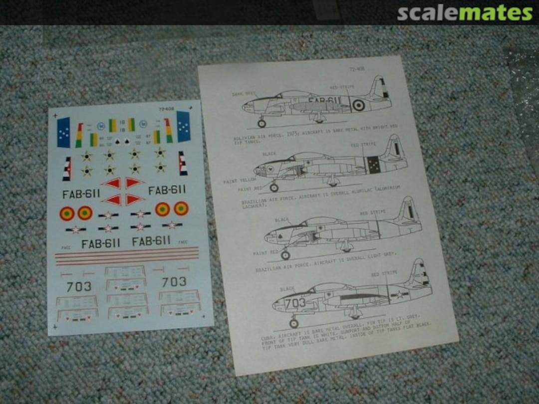 Boxart Latin America T33A's, Pt.2 72-408 Microscale