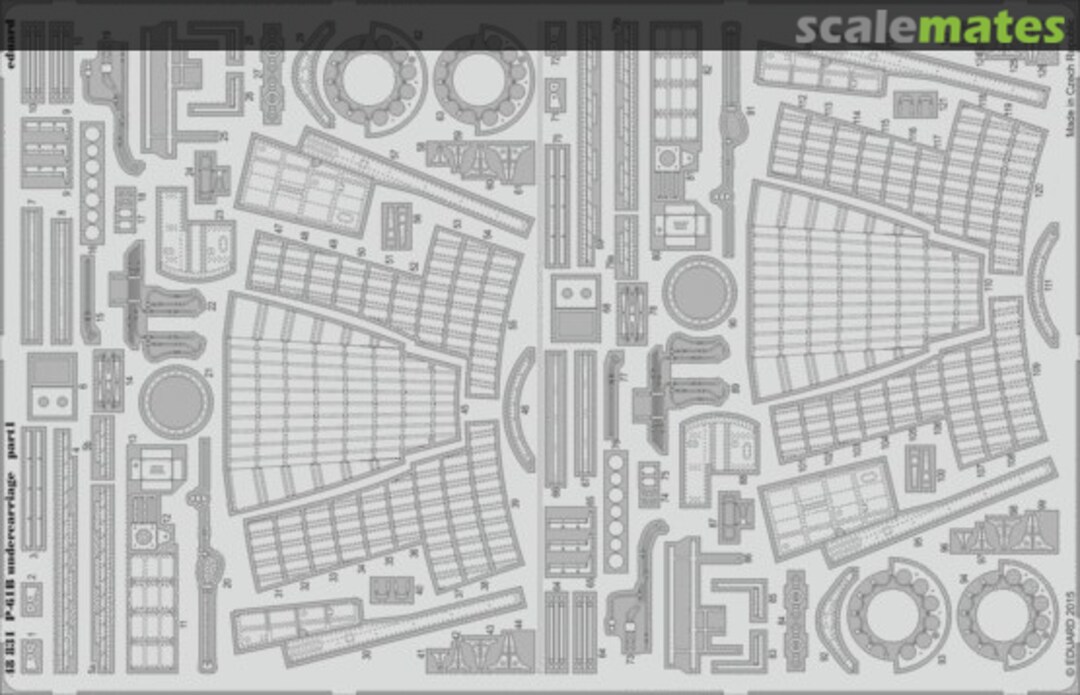 Boxart P-61B Undercarriage Photoetch Set 48831 Eduard