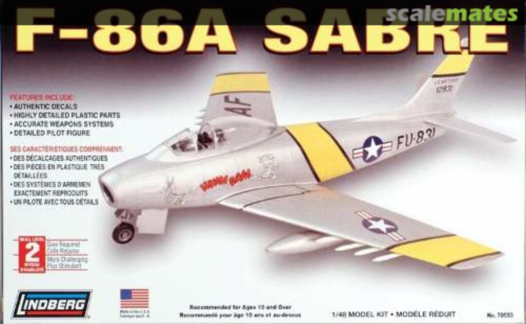 Boxart F-86A Sabre 70553 Lindberg