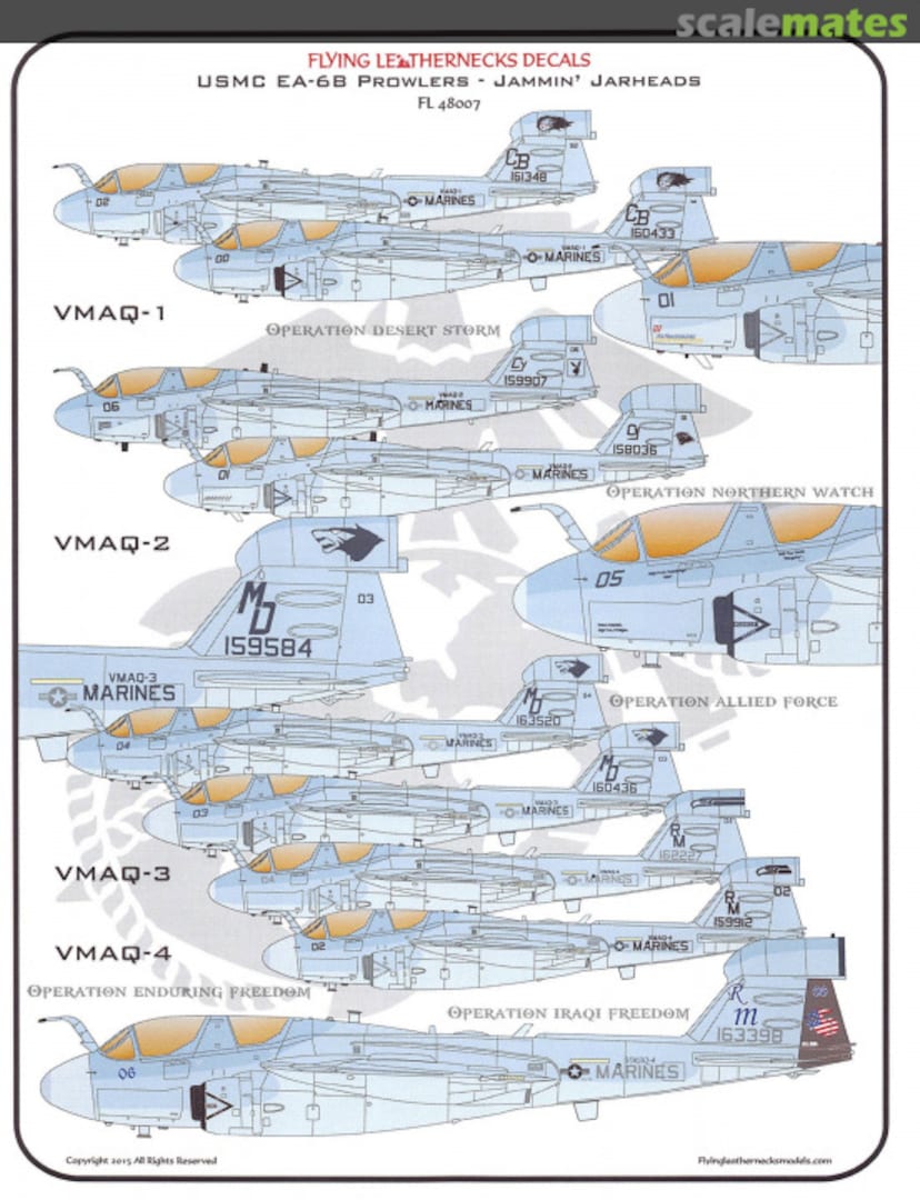 Boxart EA-6B Prowlers - Jammin' Jarheads FL48007 Flying Leathernecks