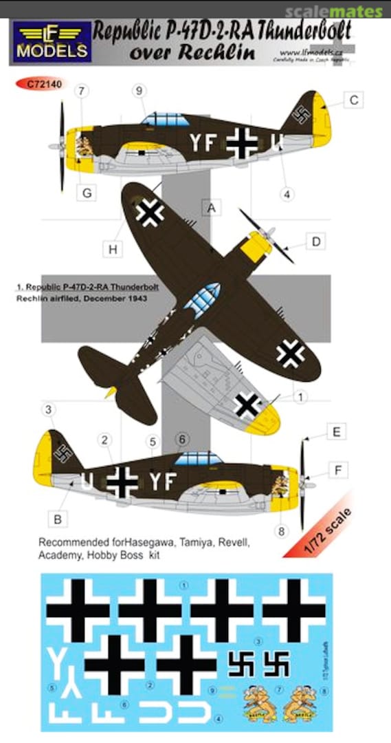 Boxart Republic P-47D-2-RA Thunderbolt over Rechlin C72140 LF Models