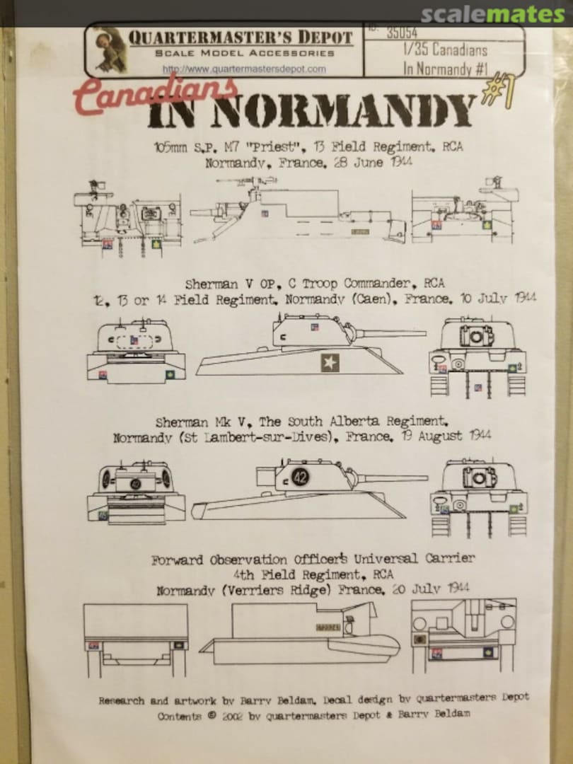 Boxart Canadians in Normandy #1 35054 Quartermaster's Depot