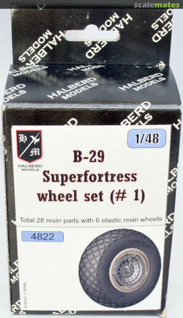 Boxart B-29 Superfortress Wheel set 4822 Halberd Models