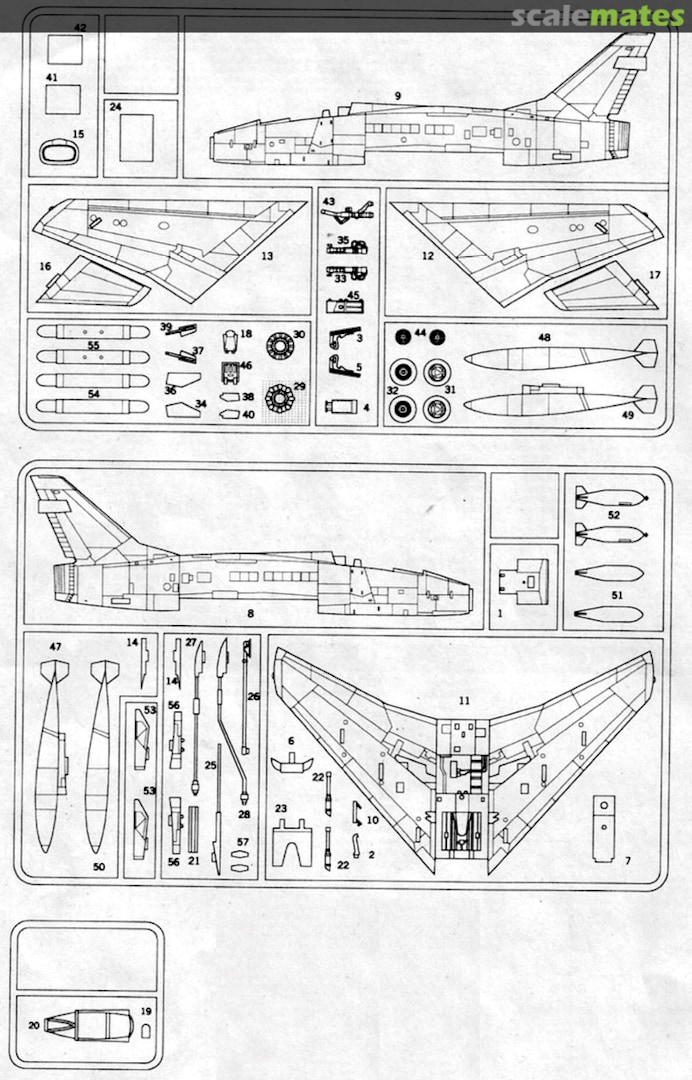 Contents F-100 D Super Sabre 04604 Revell