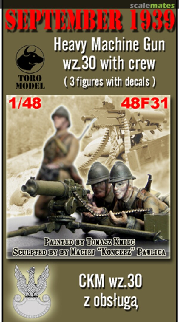 Boxart September 1939 - Heavy machine gun wz.30 with crew 48F31 ToRo Model