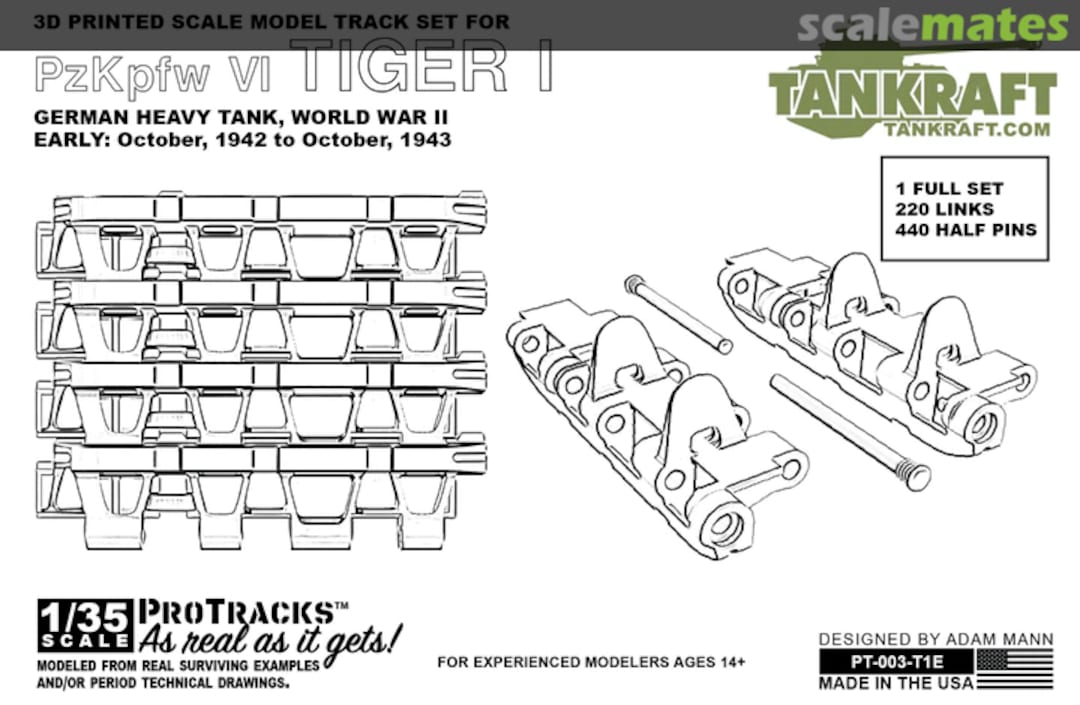 Boxart PzKpfw VI Tiger I Early (Oct '42-Oct '43) PT-003-T1E Tankraft