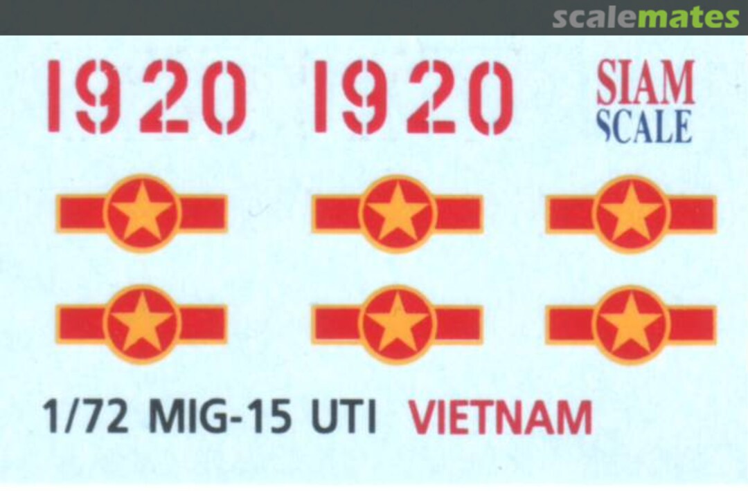 Boxart MiG-15 UTI  Siam Scale