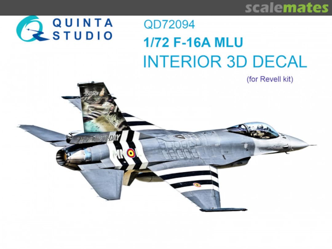 Boxart F-16A MLU interior 3D decals QD72094 Quinta Studio