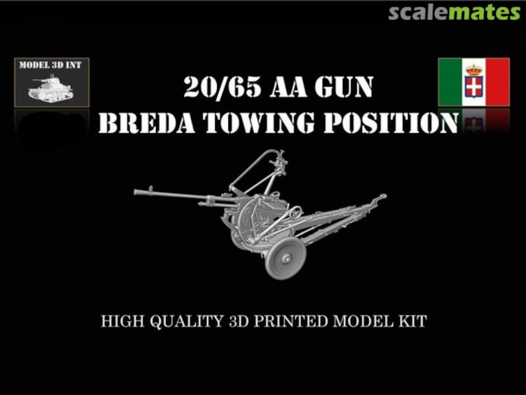 Boxart Breda 20/65 mod.35 AA Gun (travel mode) IT35Re154 MODEL 3D INT