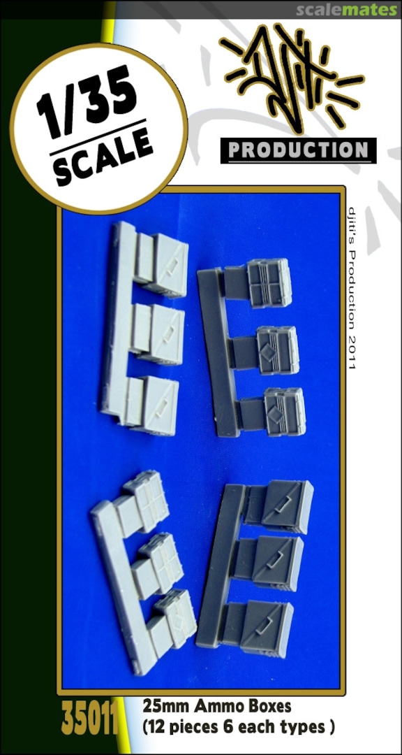 Boxart 25mm Ammo Boxes 35011 Djiti's Production