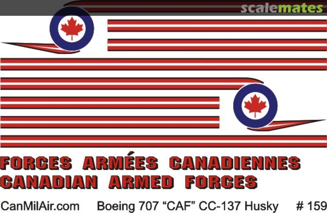 Boxart Boeing 707-320C CC-137 Husky - CAF Bi-lingual 159-144 CanMilAir