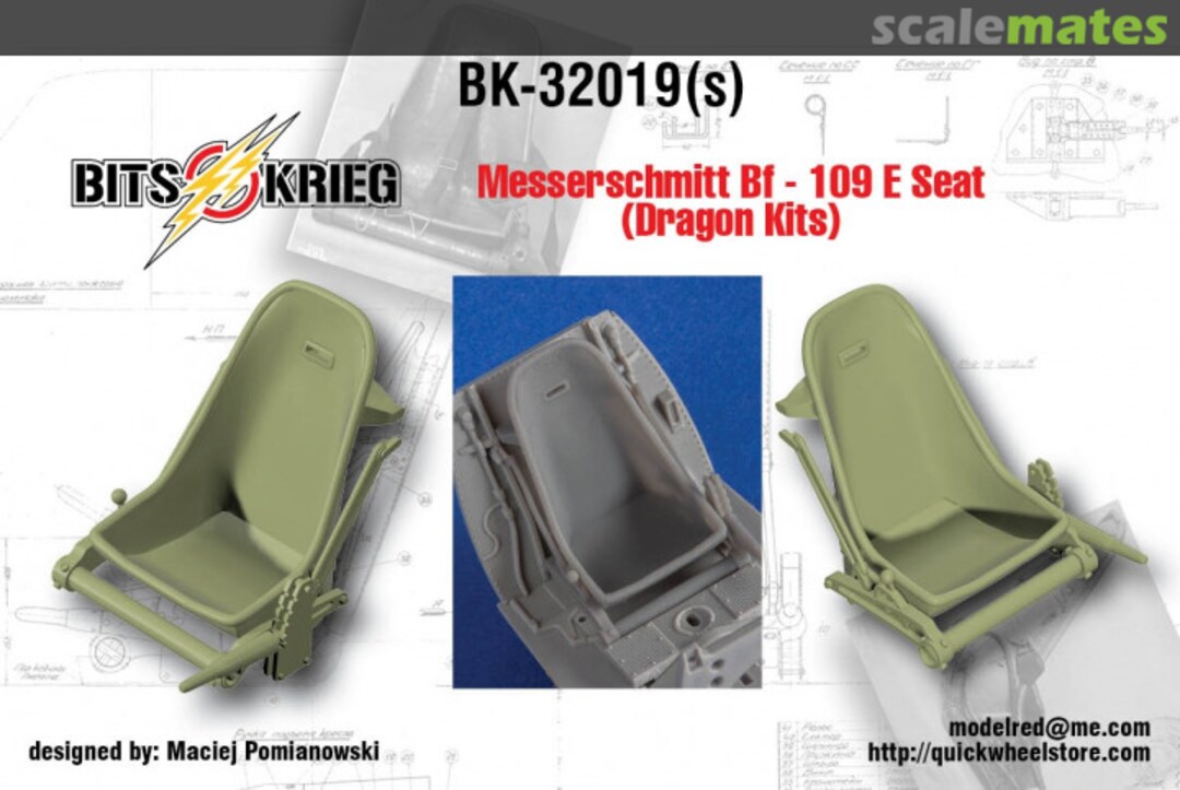 Boxart Messerschmitt Bf-109 E Seat BK-32019(s) BitsKrieg