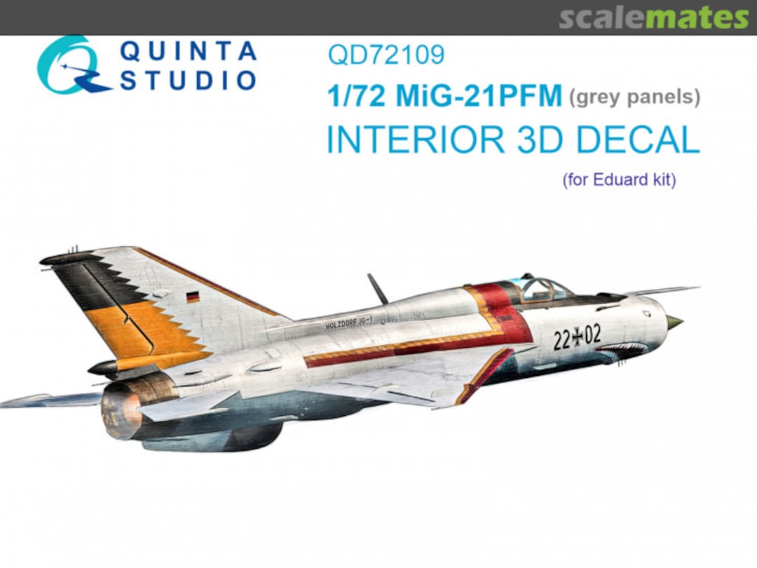 Boxart MiG-21PFM (gray panels) interior 3D decals QD72109 Quinta Studio