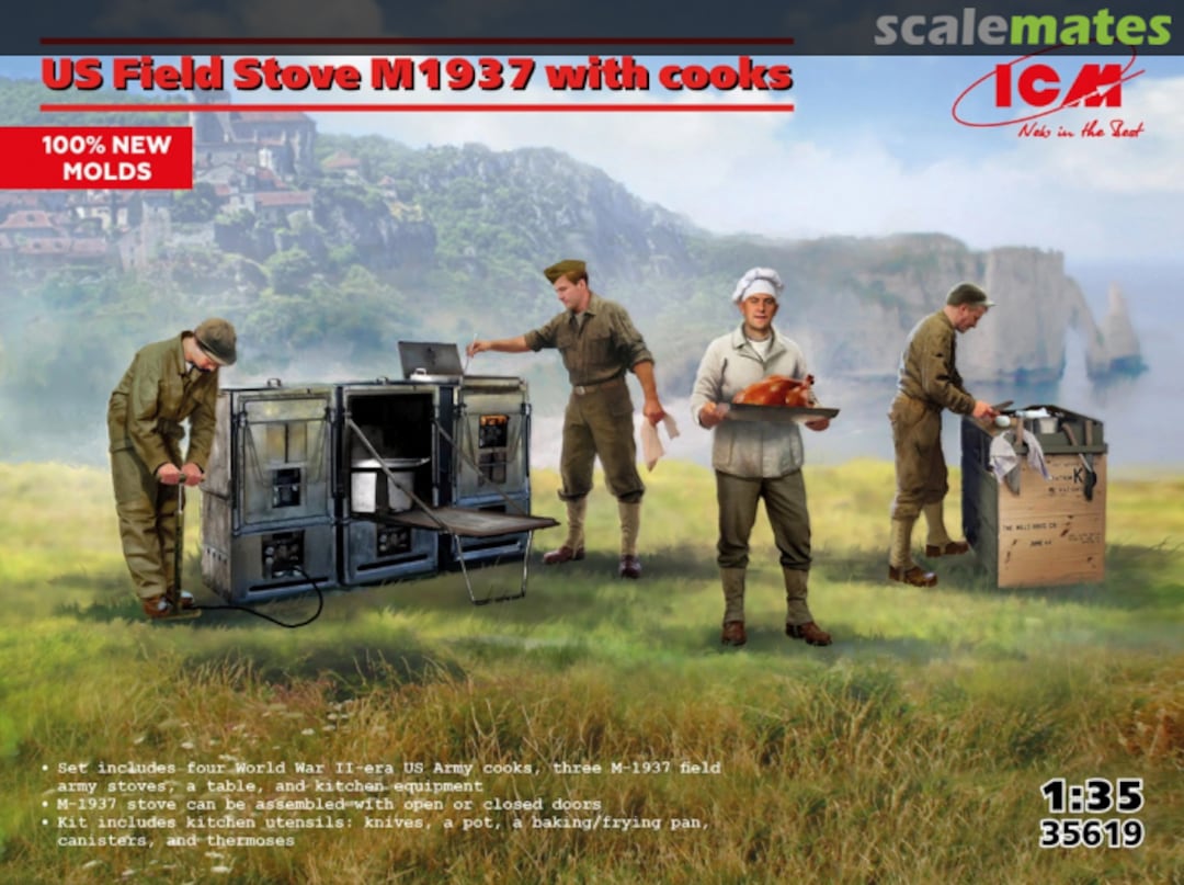 Boxart Field Stove M1937 with Cooks 35619 ICM